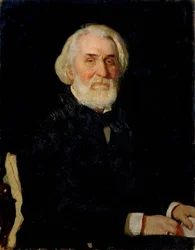 Porträt von Ivan S. Turgenev (1818-83), 1879